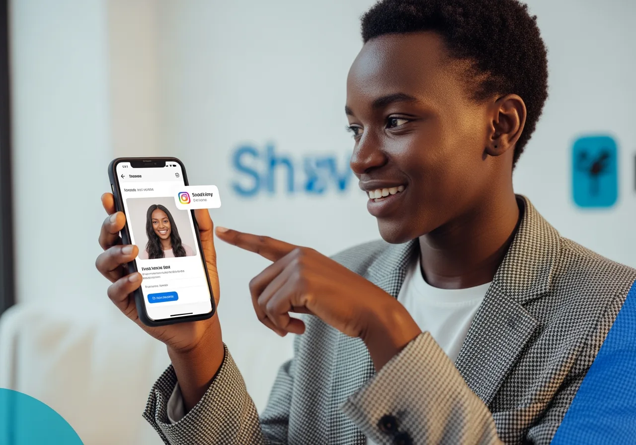 Creator sharing an affiliate link on a smartphone to make a sale